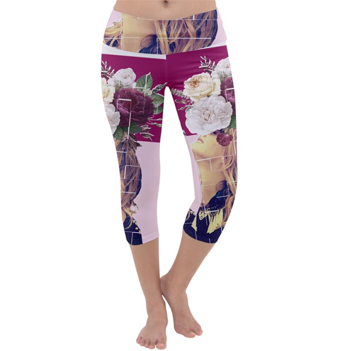 Flower Girl Capri Yoga Leggings