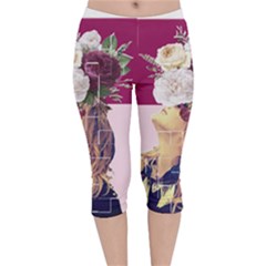 Flower Girl Velvet Capri Leggings  by designsbymallika