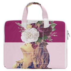 Flower Girl Macbook Pro Double Pocket Laptop Bag by designsbymallika