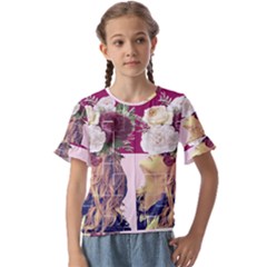 Flower Girl Kids  Cuff Sleeve Scrunch Bottom Tee