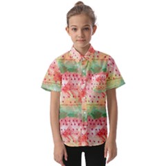 Colorful Paints Kids  Short Sleeve Shirt