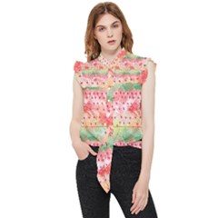 Colorful Paints Frill Detail Shirt