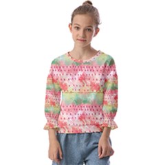 Colorful Paints Kids  Cuff Sleeve Top