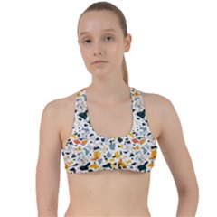 Abstract Seamless Pattern Criss Cross Racerback Sports Bra by designsbymallika