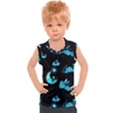 Starry night with foxes, cats and an owl moon Kids  Sport Tank Top View1