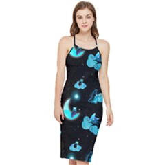 Starry Night With Foxes, Cats And An Owl Moon Bodycon Cross Back Summer Dress by TanitaSiberia