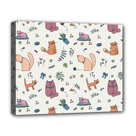 Funny Cats Deluxe Canvas 20  X 16  (stretched)