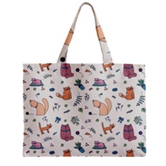 Funny Cats Zipper Mini Tote Bag by SychEva