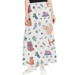 Funny Cats Maxi Chiffon Skirt