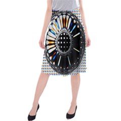 Digital Wheel Midi Beach Skirt by Sparkle