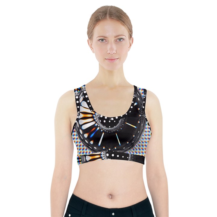 Digital Wheel Sports Bra With Pocket