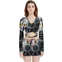 Digital Wheel Velvet Wrap Crop Top and Shorts Set View1