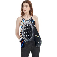 Digital Wheel Flowy Camisole Tank Top