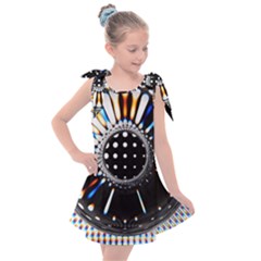 Digital Wheel Kids  Tie Up Tunic Dress by Sparkle