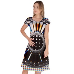 Digital Wheel Classic Short Sleeve Dress