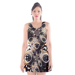 Fractal Jewerly Scoop Neck Skater Dress