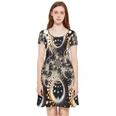 Fractal Jewerly Inside Out Cap Sleeve Dress