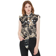 Fractal Jewerly Frill Detail Shirt by Sparkle