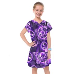 Fractal Illusion Kids  Drop Waist Dress