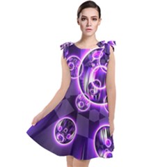 Fractal Illusion Tie Up Tunic Dress