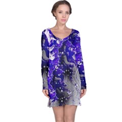 Fractal Lava Long Sleeve Nightdress by Sparkle