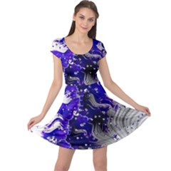 Fractal Lava Cap Sleeve Dress by Sparkle