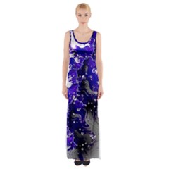 Fractal Lava Thigh Split Maxi Dress by Sparkle