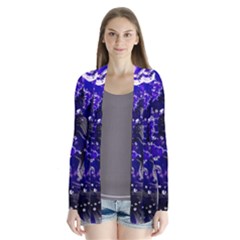 Fractal Lava Drape Collar Cardigan by Sparkle