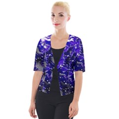 Fractal Lava Cropped Button Cardigan by Sparkle