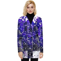 Fractal Lava Button Up Hooded Coat  by Sparkle