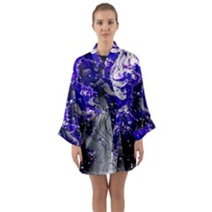 Fractal Lava Long Sleeve Satin Kimono