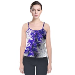 Fractal Lava Velvet Spaghetti Strap Top by Sparkle