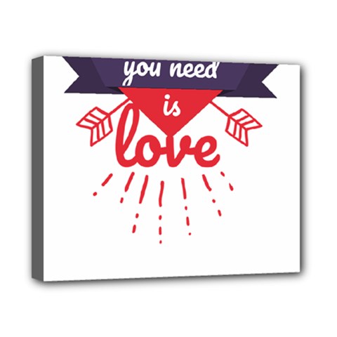 All You Need Is Love Canvas 10  X 8  (stretched) by DinzDas