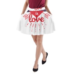 All You Need Is Love A-line Pocket Skirt