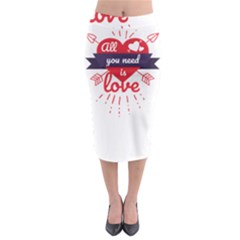 All You Need Is Love Midi Pencil Skirt