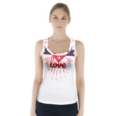 All You Need Is Love Racer Back Sports Top