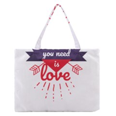 All You Need Is Love Zipper Medium Tote Bag by DinzDas