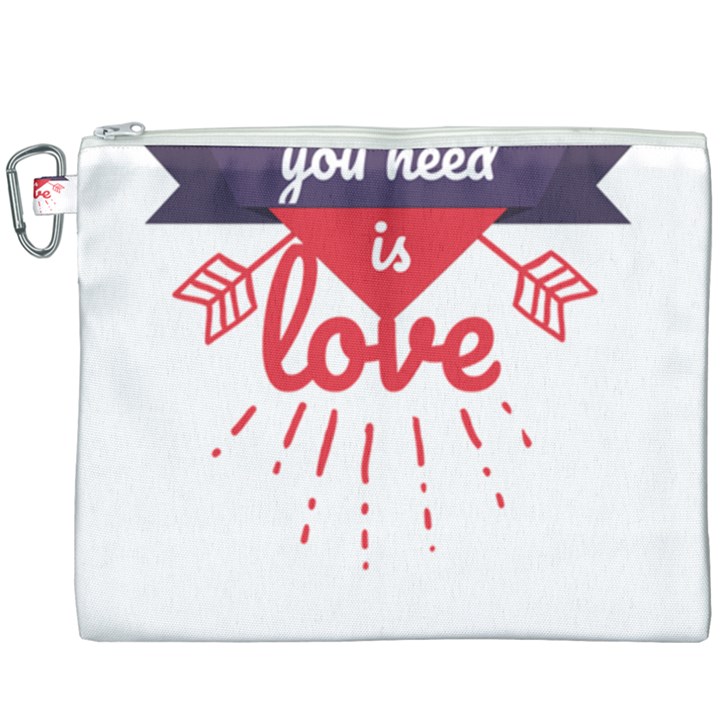 all you need is love Canvas Cosmetic Bag (XXXL)