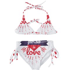 All You Need Is Love Kids  Classic Bikini Set by DinzDas