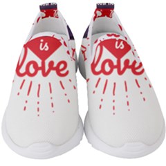 All You Need Is Love Kids  Slip On Sneakers by DinzDas