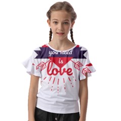 All You Need Is Love Kids  Cut Out Flutter Sleeves