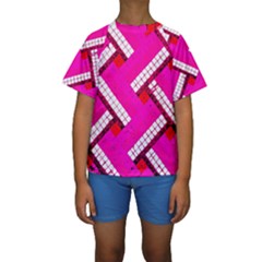 Pop Art Mosaic Kids  Short Sleeve Swimwear by essentialimage365