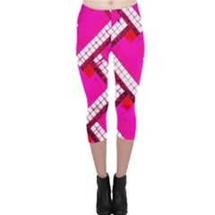 Pop Art Mosaic Capri Leggings  by essentialimage365