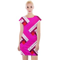 Pop Art Mosaic Cap Sleeve Bodycon Dress by essentialimage365