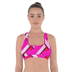 Pop Art Mosaic Cross Back Sports Bra by essentialimage365