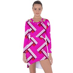 Pop Art Mosaic Asymmetric Cut-out Shift Dress by essentialimage365