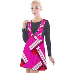 Pop Art Mosaic Plunge Pinafore Velour Dress by essentialimage365