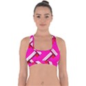 Pop Art Mosaic Cross Back Hipster Bikini Top  View1