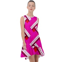 Pop Art Mosaic Frill Swing Dress by essentialimage365