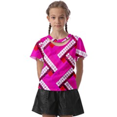 Pop Art Mosaic Kids  Front Cut Tee by essentialimage365